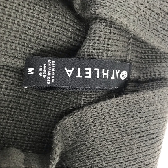 Athleta Aurora Dolman Zip Sweater Green Plus Size M - Picture 6 of 8